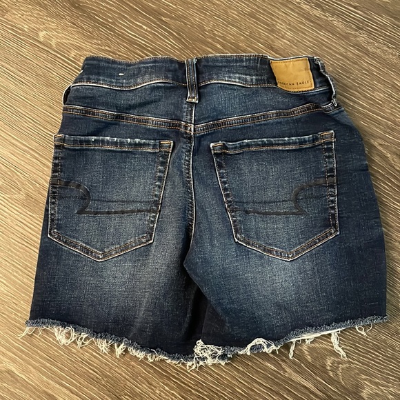 American Eagle dark distressed Jean shorts - Picture 2 of 4